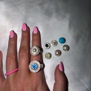 Kameleon rings with pop in pieces